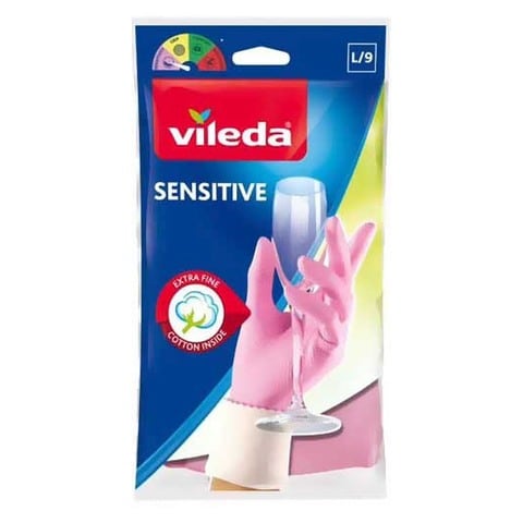 Vileda Sensitive Delicate Gloves L Pink