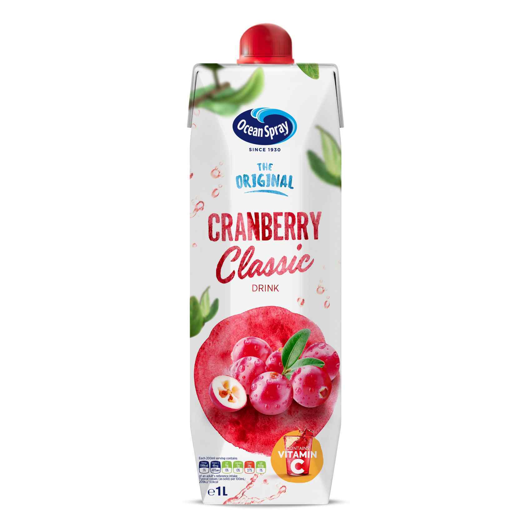 Buy Ocean Spray Classic Cranberry Juice 1L Online Shop Beverages On   419911 Main  1700Wx1700H