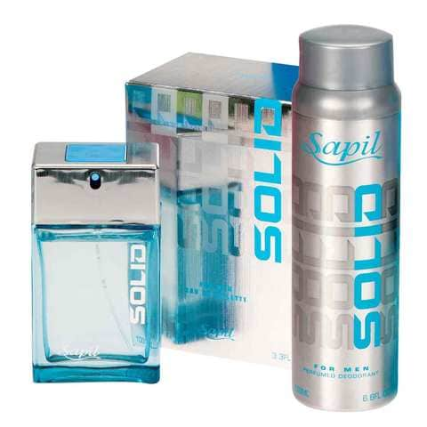 Buy Sapil Solid Eau De Toilette 100ml And Solid Deodorant Blue 150ml in UAE