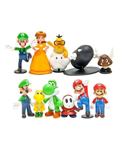 MissTiara 12-Piece Super Mario Mario Toy Set