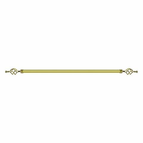 Roman Adjustable Curtain Rod, 150-300 cm, Gold, Metal Single Rod Window Treatment Rod Drapery Rod