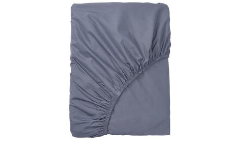 Fitted sheet, blue-grey140x200 cm