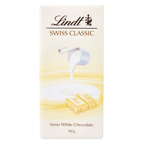 Lindt SWISS CLASSIC White Chocolate Bar, 100g