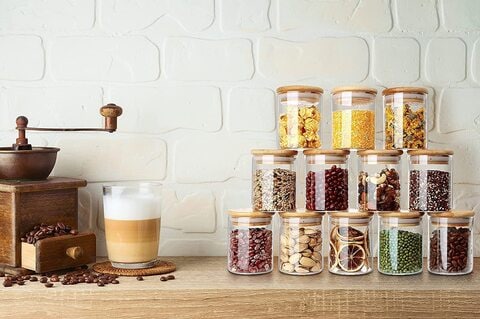 Airtight glass deals spice jars