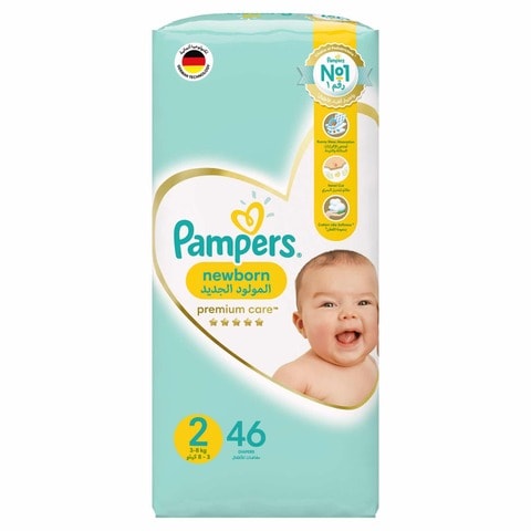 Carrefour Protection 46 Products Softest Baby UAE Premium - Diapers Skin 3-8kg For Shop Ultimate 2 Taped Absorption Diapers Pampers on Online Newborn Care Size Buy