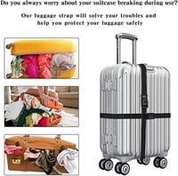 Aiwanto Adjustable Luggage Straps Luggage Suitcase Strap Travel Accessories Thickened Luggage Belt with Quick Release Buckle
