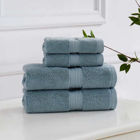 Buy Calvin Klein Washcloth and Hand Towels 4 Piece Set, Color- Green Online  - Shop Home & Garden on Carrefour UAE