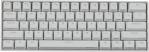 Anne Pro 2 Mechanical Gaming Keyboard 60% ANSI - RGB Backlit - Bluetooth 4.0 PBT Type-c(Gateron Blue, White)
