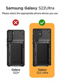VRS Design Damda Glide Pro designed for Samsung Galaxy S22 ULTRA case cover (2022) wallet [Semi Automatic] slider Credit card holder Slot [3-4 cards] - Black Groove