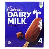 Cadbury Dairy Milk Creamy Vanilla Ice Cream Swirled With Smooth Milk Chocolate 100ml Pack of 4