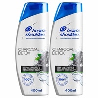 Head &amp; Shoulders Charcoal Detox Anti-Dandruff Shampoo 400ml Pack of 2