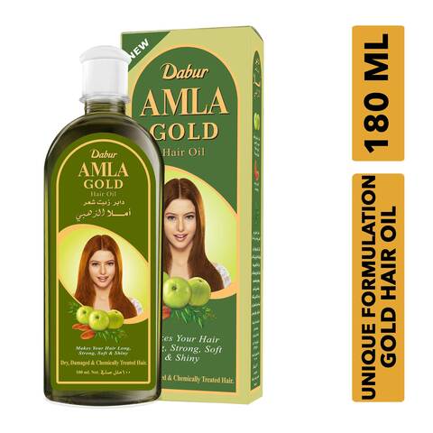 Buy Dabur Amla Gold Hair Oil for Chemically Treated Hair - 180ml in Egypt