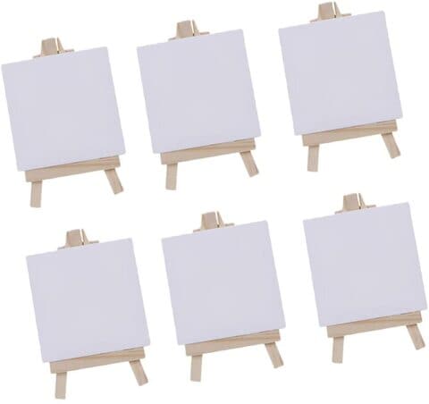 Buy Generic 6 Sets Mini Canvas White Blank Small Canvas With