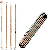 Aiwanto Blackhead Remover Kit Tweezers Kit Pimple Remover Pimple Extractor Acne Tool- 4 Pcs