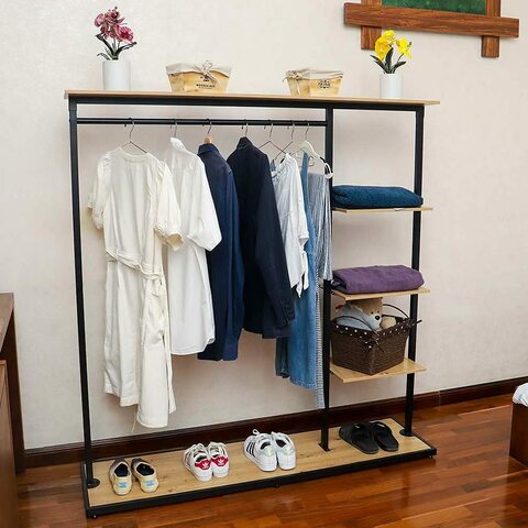 Wooden garment outlet racks