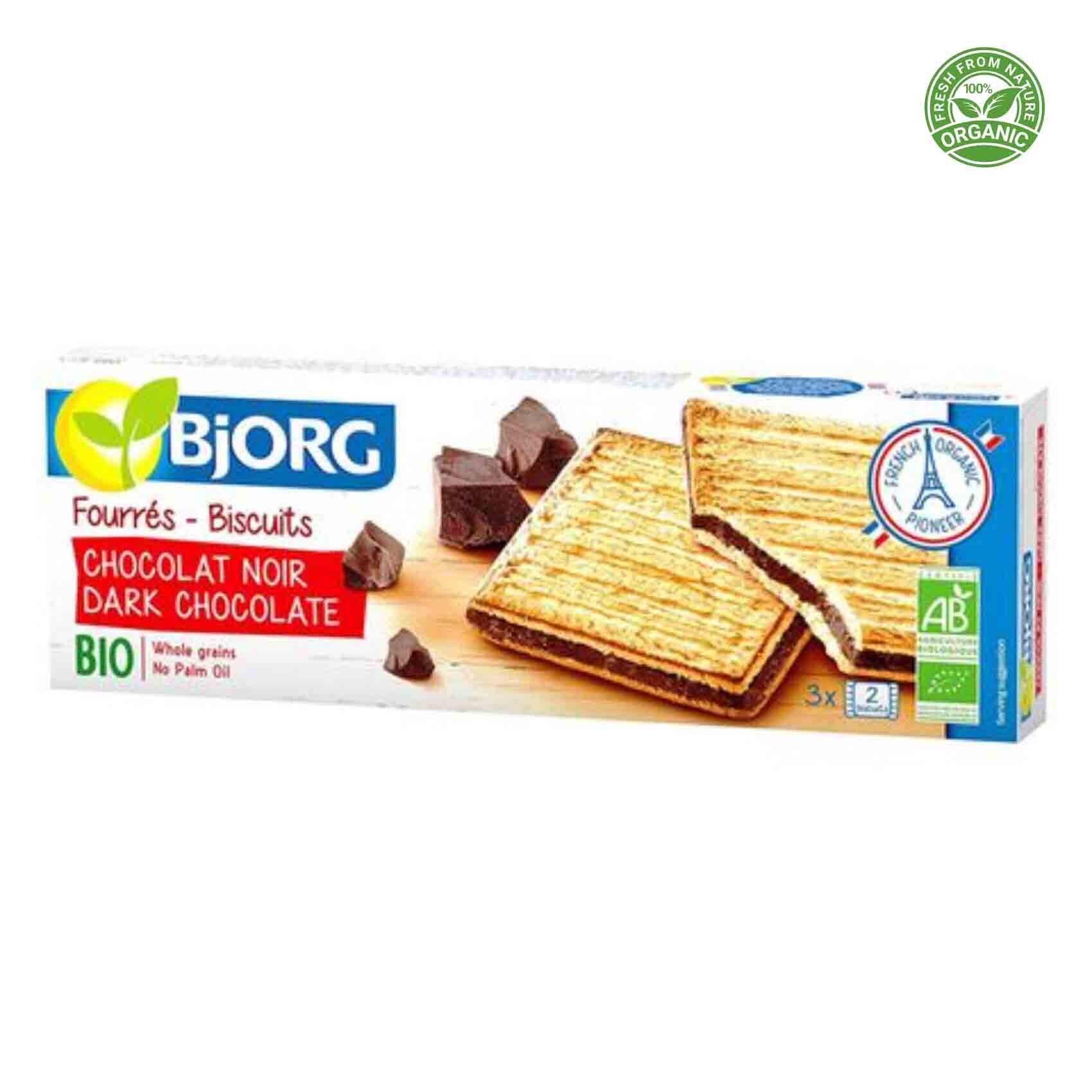 Buy Bjorg Dark Chocolate Filling Biscuits 150 G Online Shop Bio Organic Food On Carrefour Uae