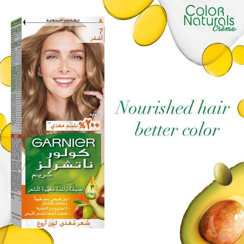 Garnier Colour Naturals Creme Nourishing Permanent Hair Colour 7 Blonde 110ml