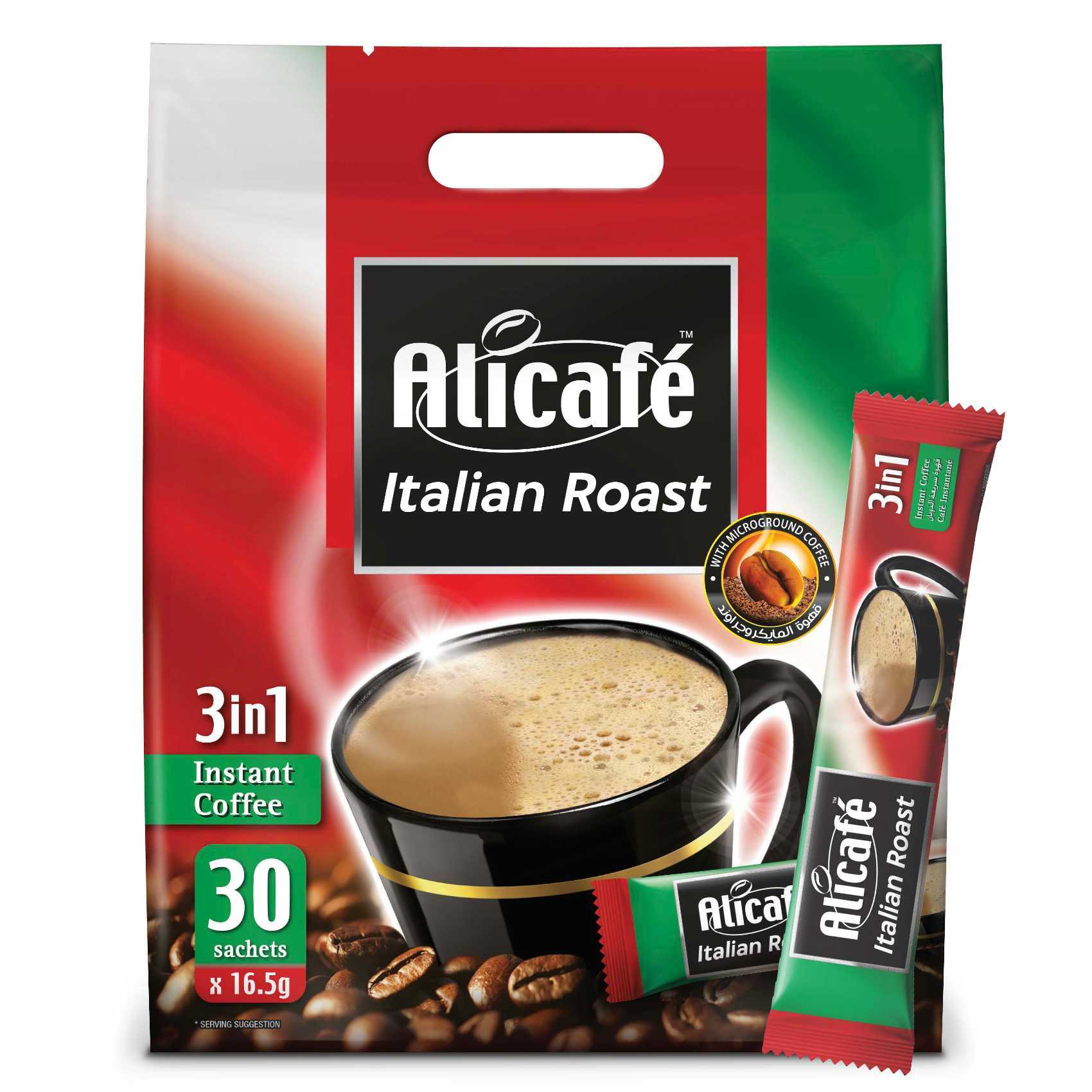 Buy Alicafe Italian Roast 3In1 Instant Coffee 16.5g x Pack of 30 Online