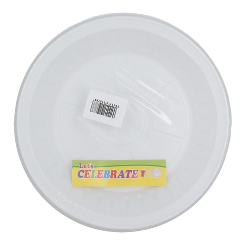 Disposable White Plastic Plates Large 12 pcs