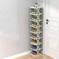 Multi Layer Shoe Rack Organizer, Creative Multi Layer Shoe Rack, Vertical Shoe Rack (9 layer, Green)