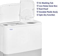 Super General 10 Kg Twin-Tub Semi-Automatic Washing Machine, White, Top-Load Washer With Low Noise Gear Box, Spin-Dry, SGW-1056-N, 84 x 49 x 92 cm, 1 Year Warranty (Installation not Included)