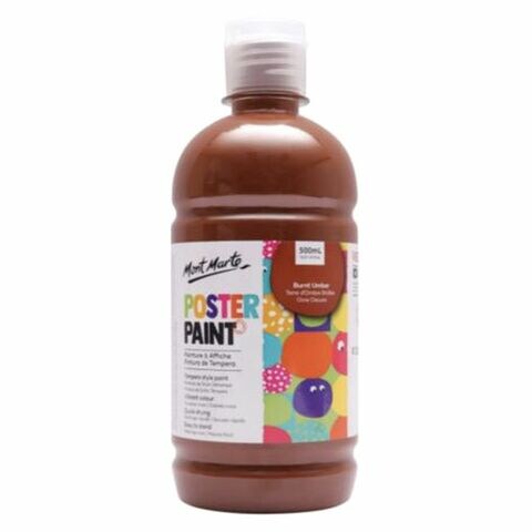 Mont Marte Poster Paint Burnt Umber 500ml