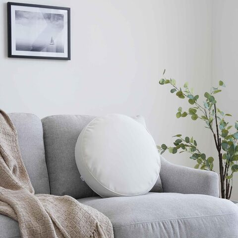 Cream round sale cushion