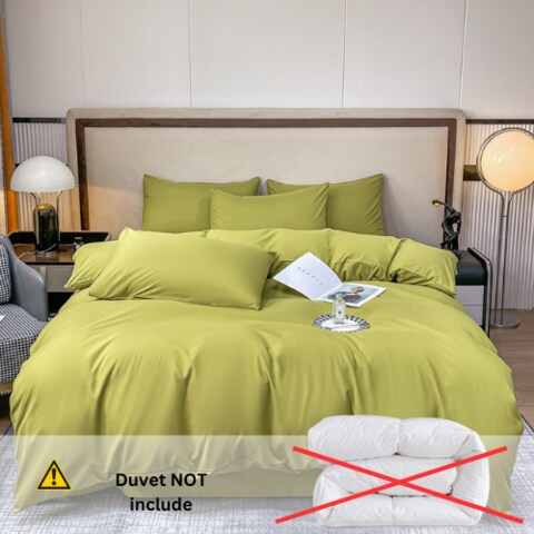Deals For Less Luna Home Premium Quality Basic Queen Double Size 6 Pieces Duvet Cover Set Pistage