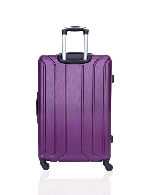 PARA JOHN  3-Piece Hard Side ABS Luggage Trolley Set 20/24/28 Inch Purple