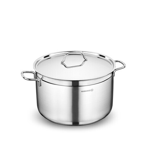 Korkmaz Alfa Extra Deep Stainless Steel Casserole Pot 30X20 Cm / 14.0 L