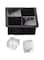 MissTiara 4-Compartment Ice Cube Mould Black 10 x 10 x 5centimeter