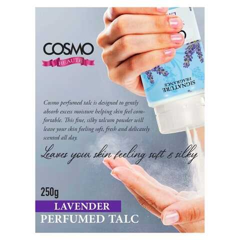 Cosmo Beaute Lavender Perfumed Talcum Powder White 250g