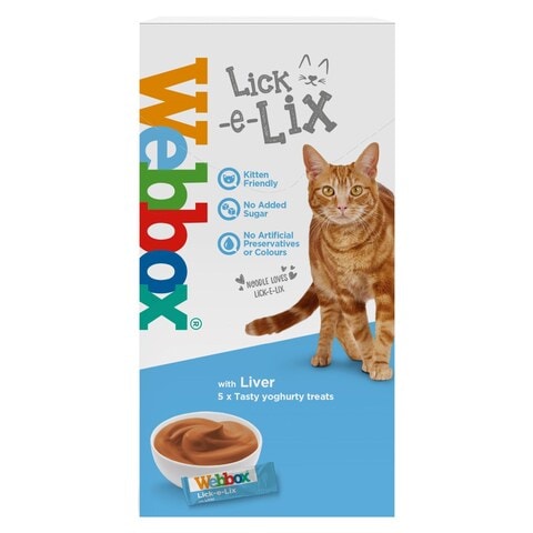 Webbox Cat Delight Lick-E-Lix Cream And Liver Treats 10g Pack of 5