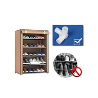 5-Layer Dustproof Large Size Non-Woven Fabric Shoes Rack Shoes Organizer Home Bedroom Dormitory Shoe Racks Shelf Cabinet - Gold