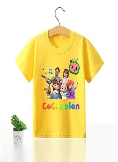 Cocomelon Family Round Neck T-shirt Yellow (5-6 Year)