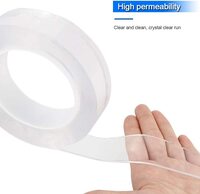 SKY-TOUCH 3 Meter Magic Improvement Double Sided Tape mounting Transparent Trace less Acrylic Reuse washable Waterproof Adhesive Tape