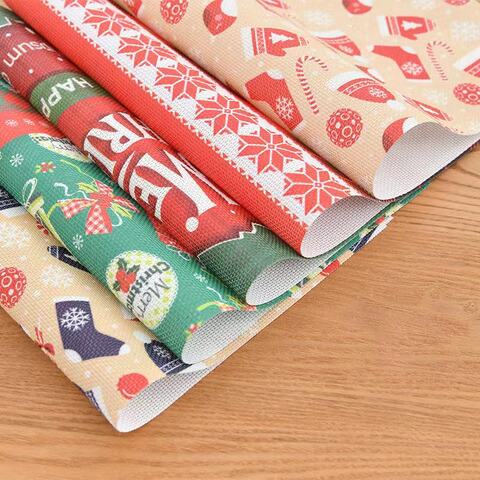 Set Of 4 Christmas Theme Designed Table Mat With Non Slip Material For Dining Table, Coffee Table etc. (Size 45&times;30CM)