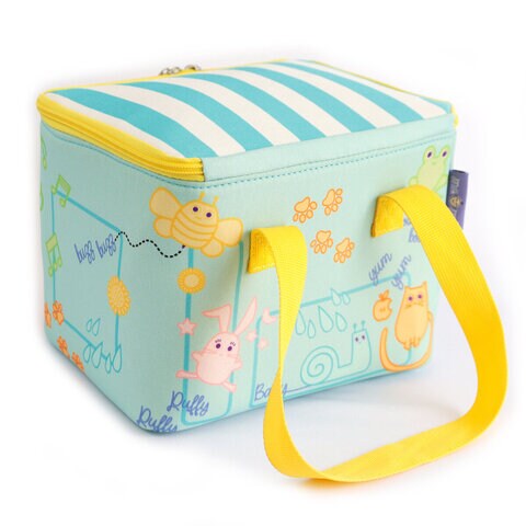 Milk&amp;Moo Kids Lunch Bag Insulated Lunch Box For Kids Lightweight Cute Cooler Thermal Bag For Toddler Boys and Girls Suitable For Pre School Kindergarten Elemantary Grade Turquoise