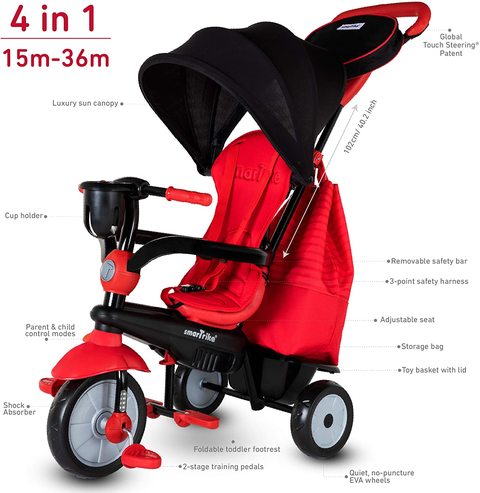 Buy Smartrike - Swing DLX Baby Tricycle, Red Online - Shop Toys & Outdoor  on Carrefour UAE