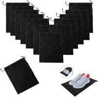Sky-Touch 12Pcs Shoe Storage Bag, Waterproof Shoe Bag For Travel And Gym For Men And Women, Black