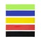 Generic-5pcs Elastic Resistance Bands Set Latex Gym Strength Training Rubber Loops Bands Fitness Workout Equipment Expander
