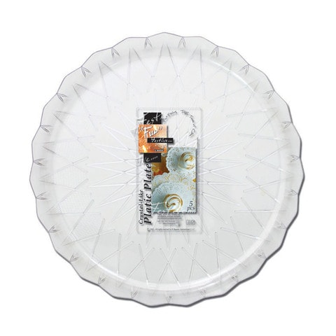 Fun Crystal-Like Plastic Plate 30cm&times;5pcs