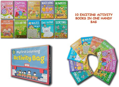 lavish My First Learning Bag - Set of 10 Activity Books for Kids