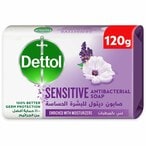 Buy Dettol Sensitive Antibacterial Bathing Soap Bar, Lavender  White Musk Fragrance, 120g in Kuwait