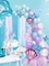 Mermaid Tail Balloon Arch Large Pastel Blue Purple Nautical Beach Seashell Decoration Magical Birthday Baby Shower Little Girls Party Supply (92 pcs)
