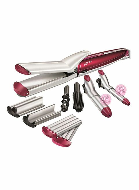 Buy BaByliss - Multi Styler Curling Iron Hair Curler Red/Silver  x   x  Online - Shop Beauty & Personal Care on Carrefour UAE