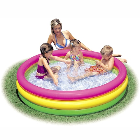 Intex Kiddie Kid Toddler Inflatable Pool Kids Water Fun Play Summer Sunset Glow 