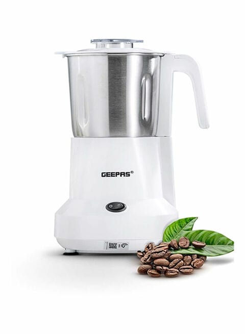 Geepas Coffee Grinder 450W Gcg6105 White/Silver