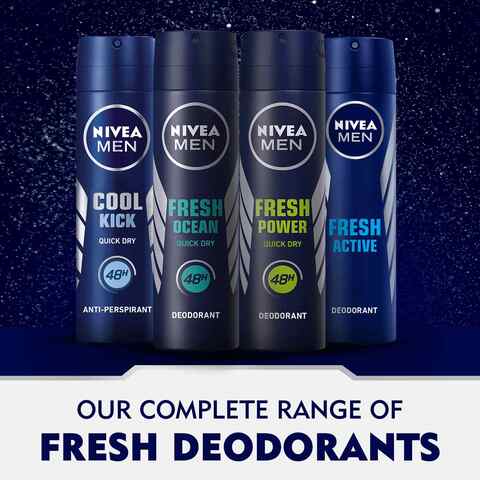 NIVEA MEN  Deodorant Spray for Men  Cool Kick Fresh Scent 150ml
