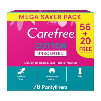 Buy Carefree 100% Organic Cotton Unscented – 24 Pantyliners